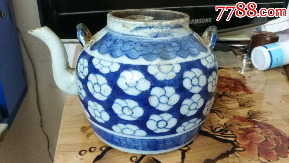 清代光绪青花茶壶一把,150元