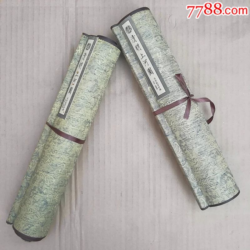 珍藏版国画清明上河图绢丝精致装裱卷轴全景