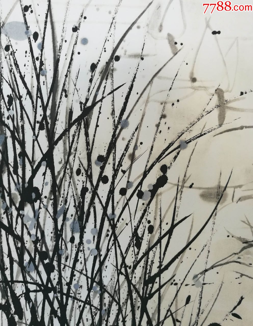 吴冠中《草荷》-花鸟国画原作-7788收藏__收藏热线