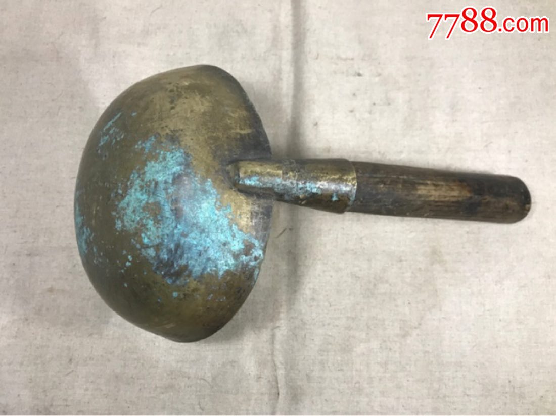 古董古玩收藏杂项清代铜瓢铜水瓢铜水勺铜器皿铜勺子有柄