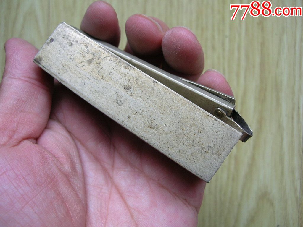 白铜吉字口二开铜锁