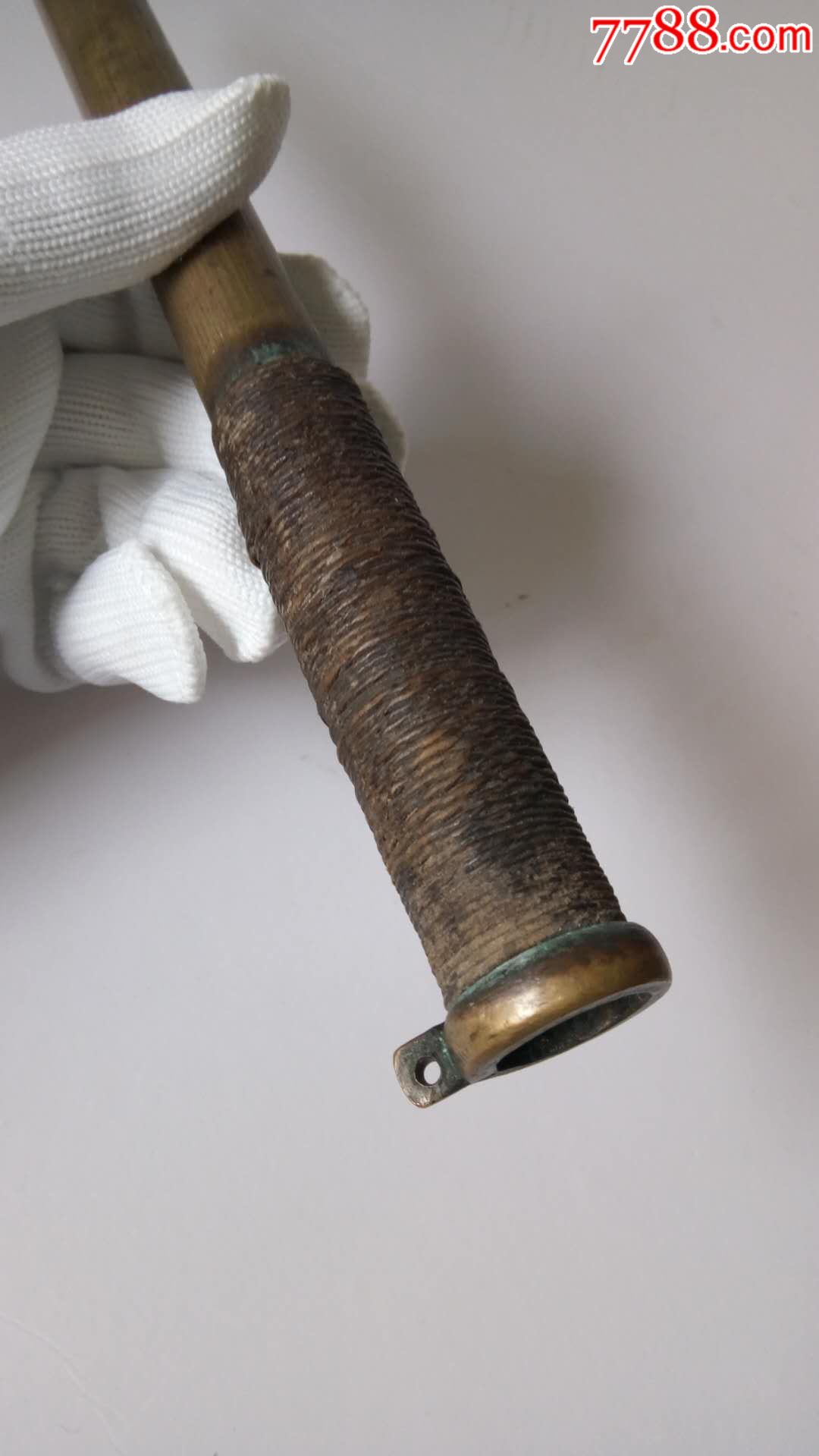 民国时期遗留满洲验粮食工具(铜制粮食探子)