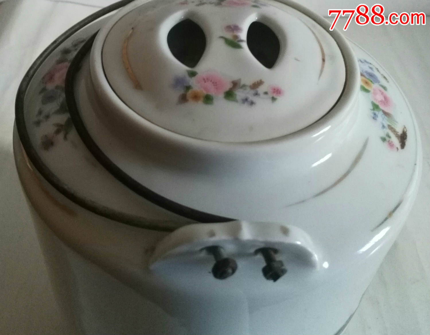 好品景德镇良玉陶瓷生产【粉彩.秋趣观画图】老提梁(*