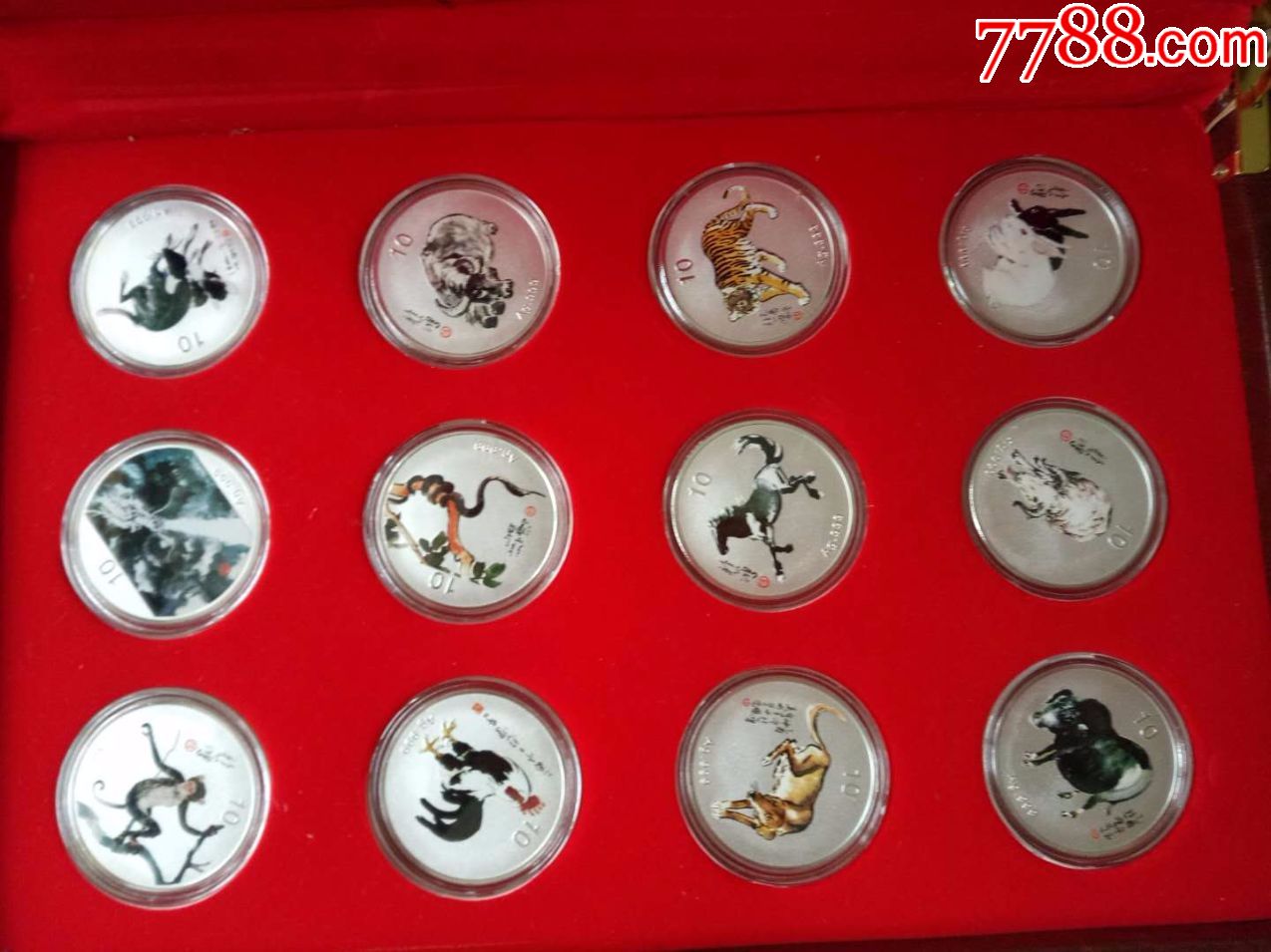 彩色纯银徐悲鸿十二生肖贺岁币,金银纪念币_第2张_7788金银币收藏