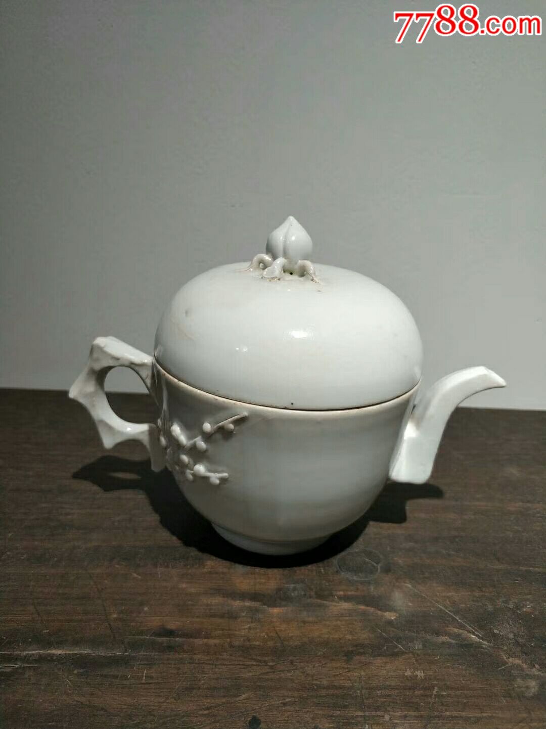 清代德化白瓷茶壶造型精致工艺一流高128厘米