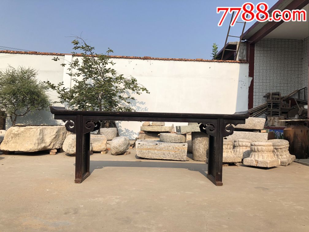 清代榆木条案条几翘头案-价格:5500元-se60454652-木