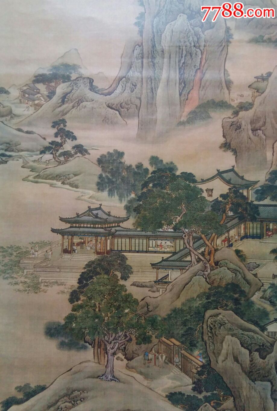 楼阁山水《年历画》
