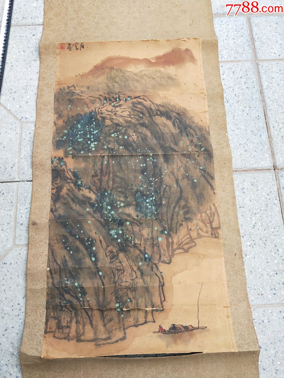 313著名画家【石云】书画,尺寸147x42cm