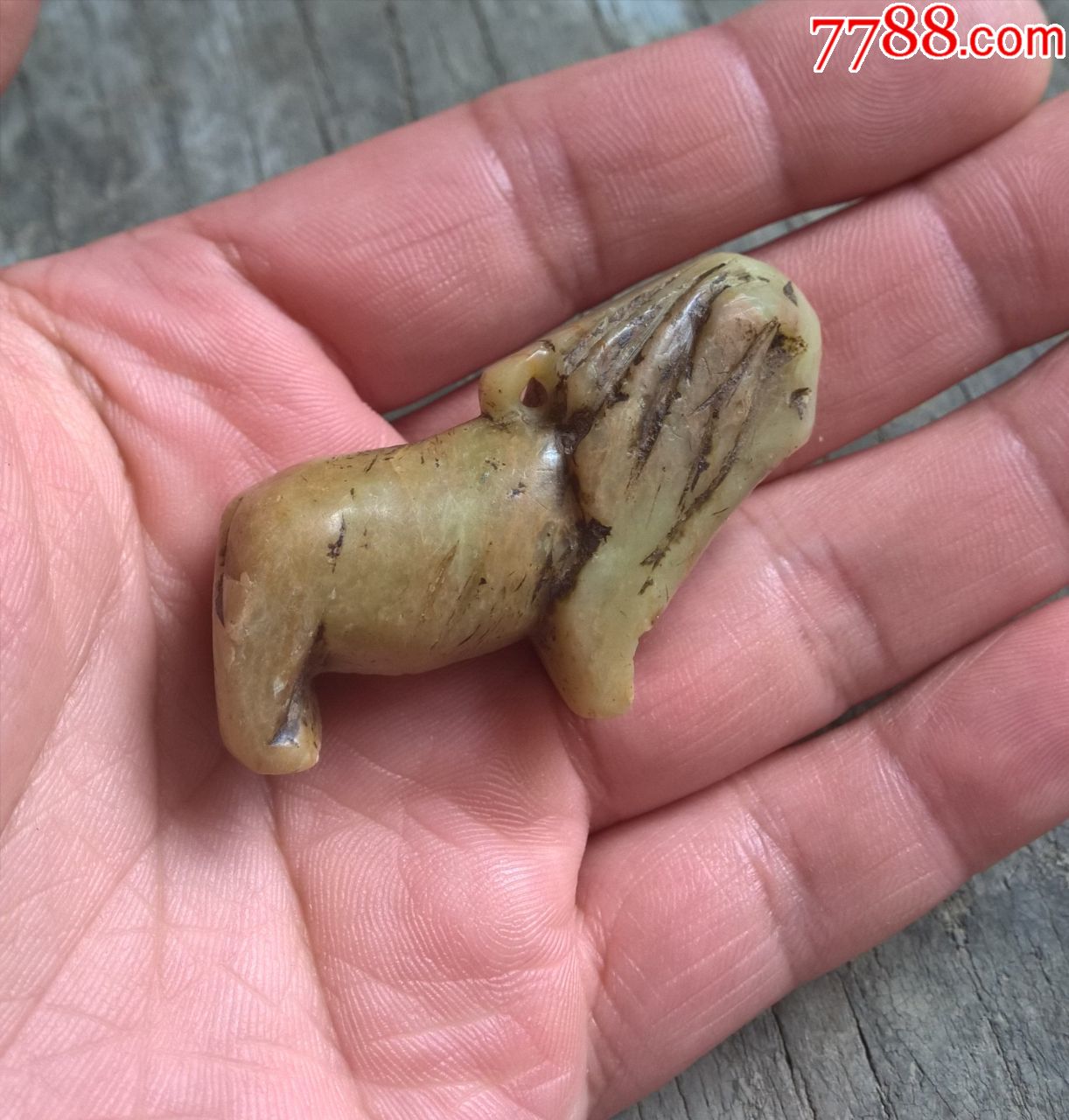 明清寿山石小狮子