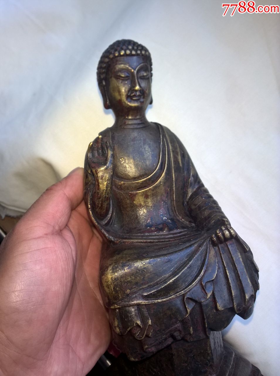 明清鎏金铜佛像