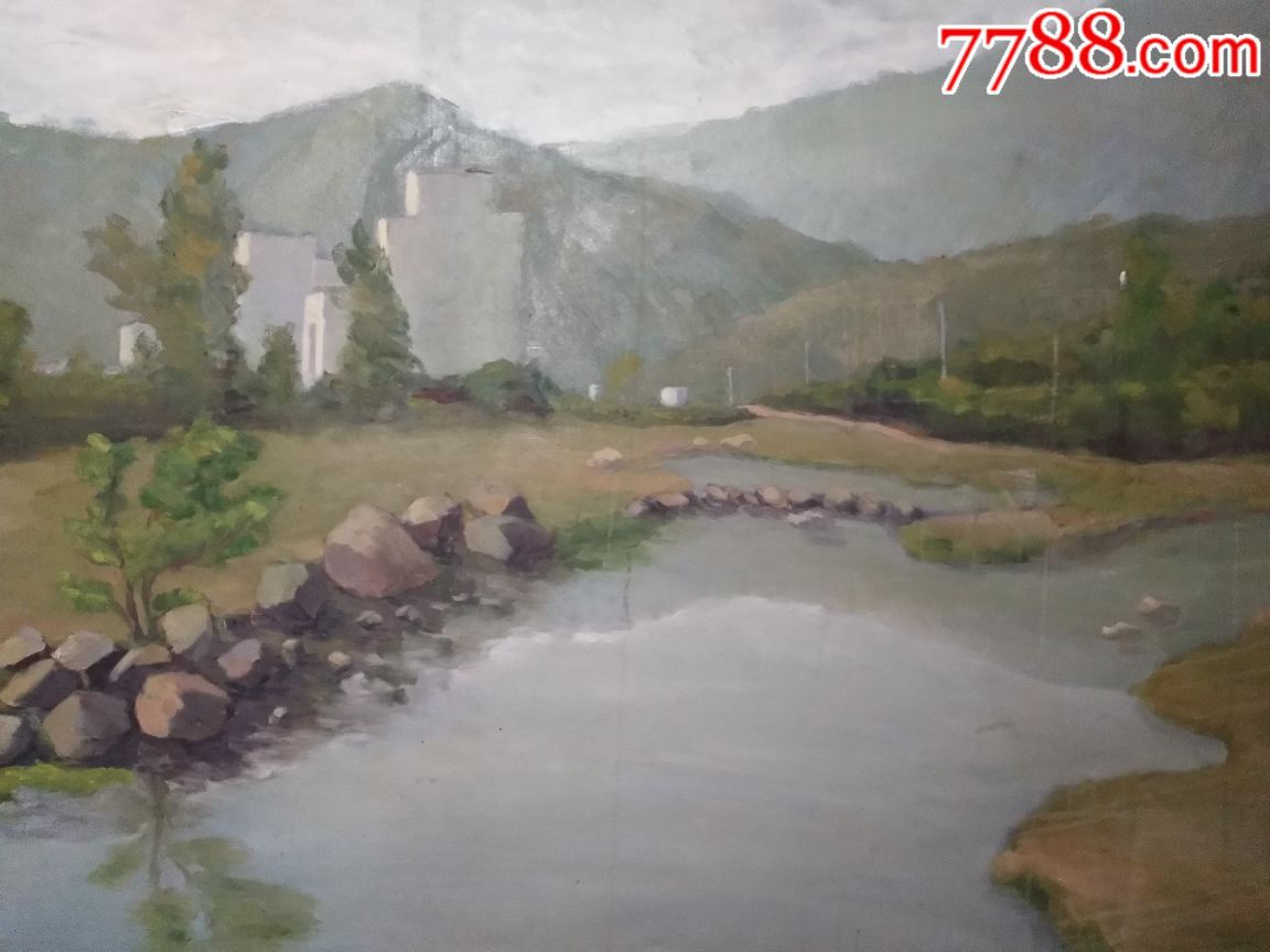 80年代巨幅风景油画