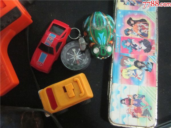上世纪80-90年代玩具文具盒烟盒等小玩具小物品一组十