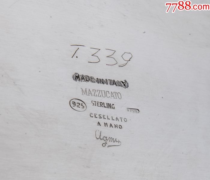 约1510克意大利手工制925纯银人物天使纹大花插西洋古董银器