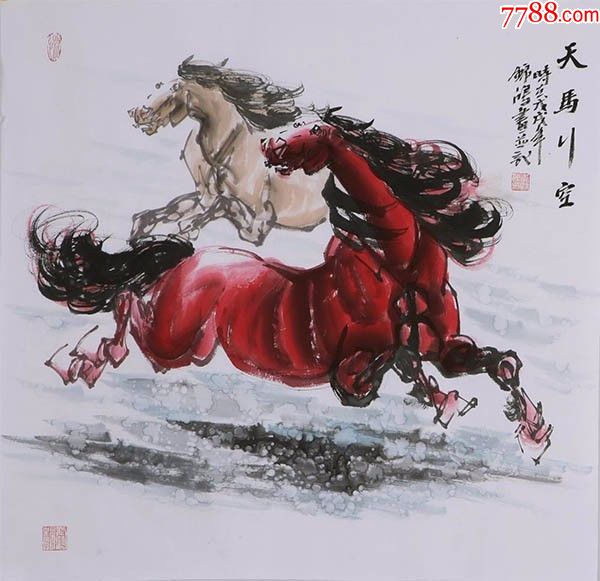 李锦鸿·四尺斗方马01
