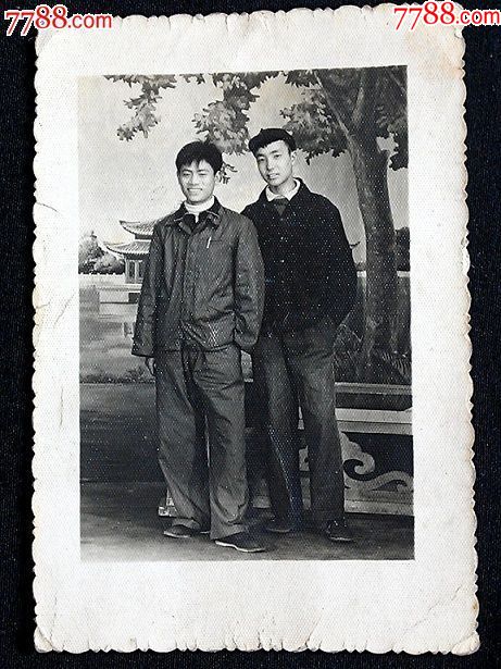 五十年代老照片情同手足哥俩好尺寸90x60公分