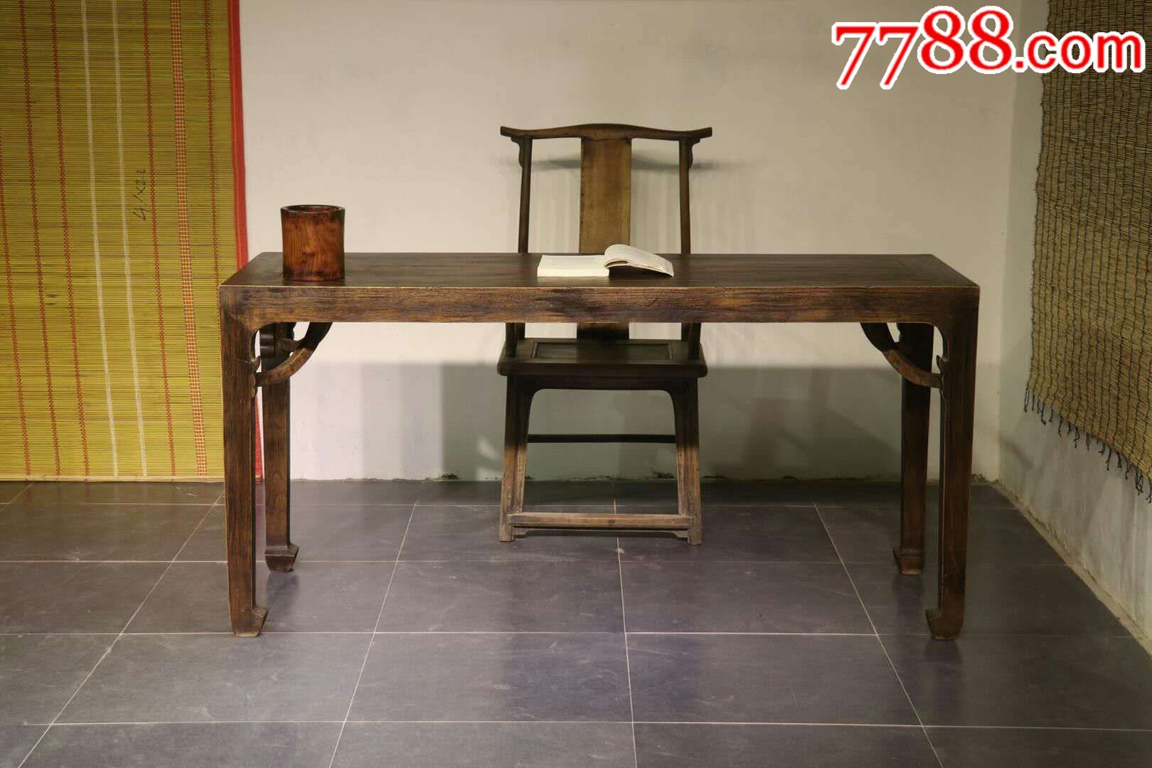 明式四平画案木质榆木尺寸长173.宽60,高84,素