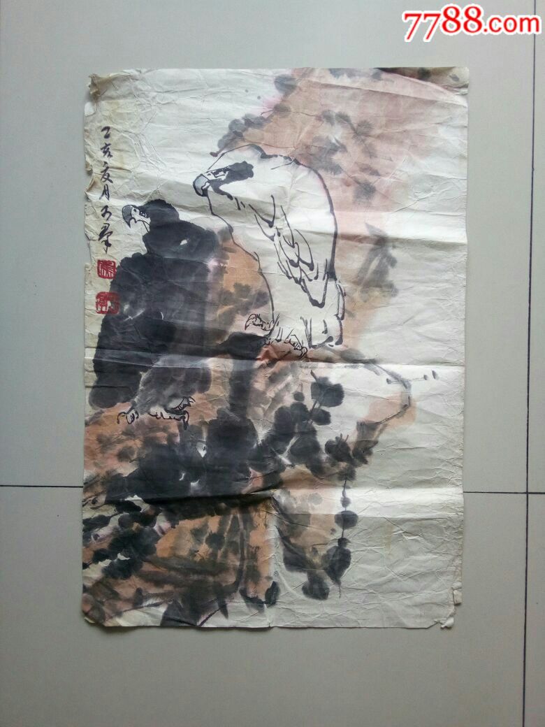 鹰石,著名画家焦可群(老旧)_价格1200元【镜泉草堂】_第1张_7788收藏