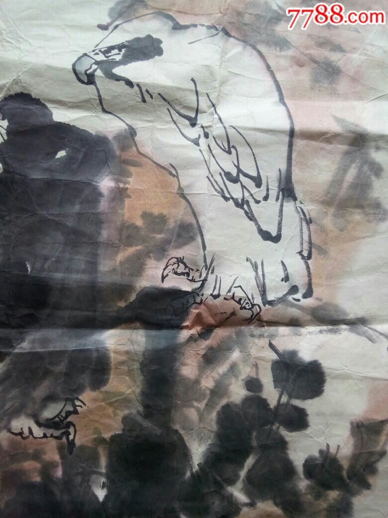 鹰石,著名画家焦可群(老旧)