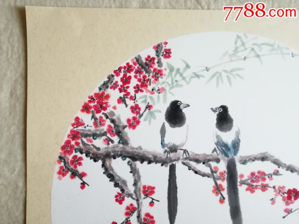 生宣卡纸花鸟未落款_花鸟国画原作_第2张_7788小人书