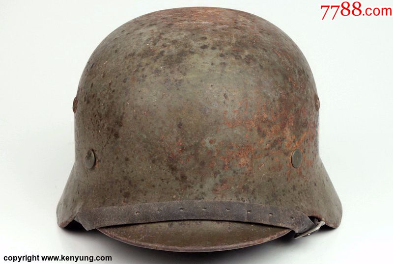 抗战国军德械整编师装备的m35钢盔