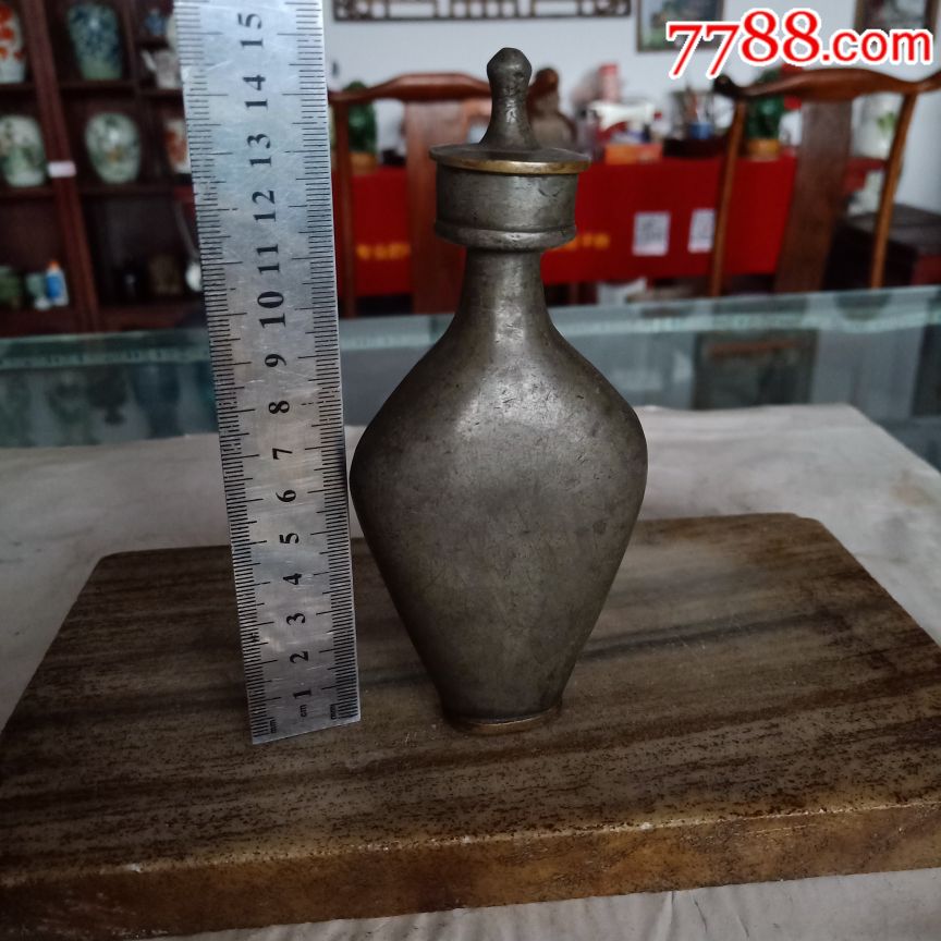 民国锡镶铜酒壶抿壶一把全品如图包老保真
