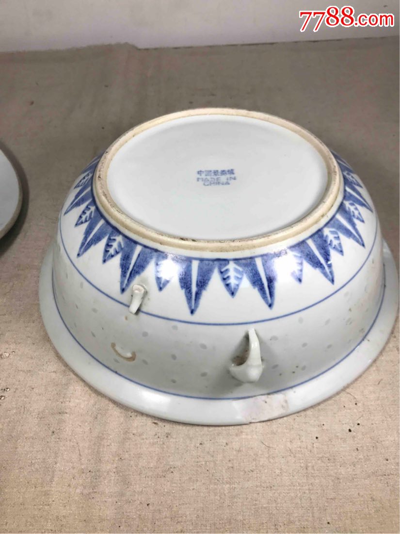 古董古玩收藏杂项近代瓷器景德镇玲珑瓷器瓷大碗碗罐子青花瓷锅