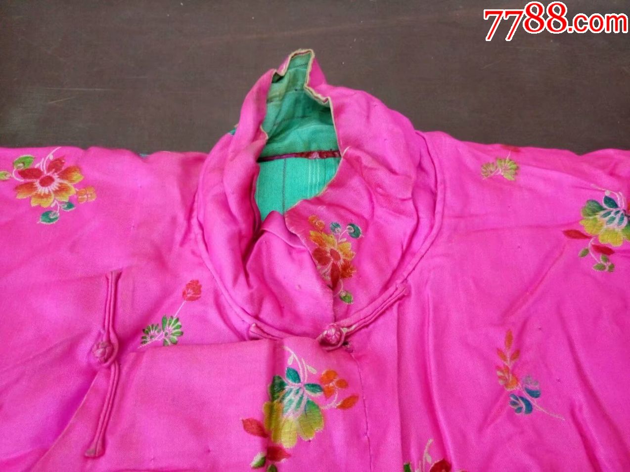 清代丝绸大襟衣服,老民俗,老式衣服