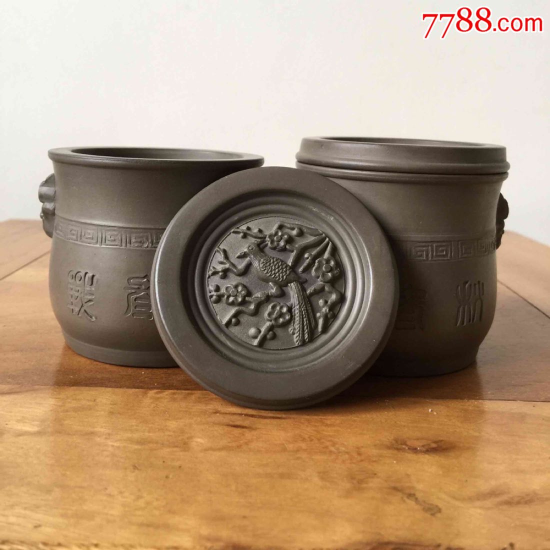 蛐蛐罐王义早年大年份喜鹊登枝提罐