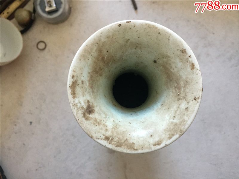 完整文革双兽耳酱釉窑变老花瓶包老瓷器花插赏瓶老物件古董老货