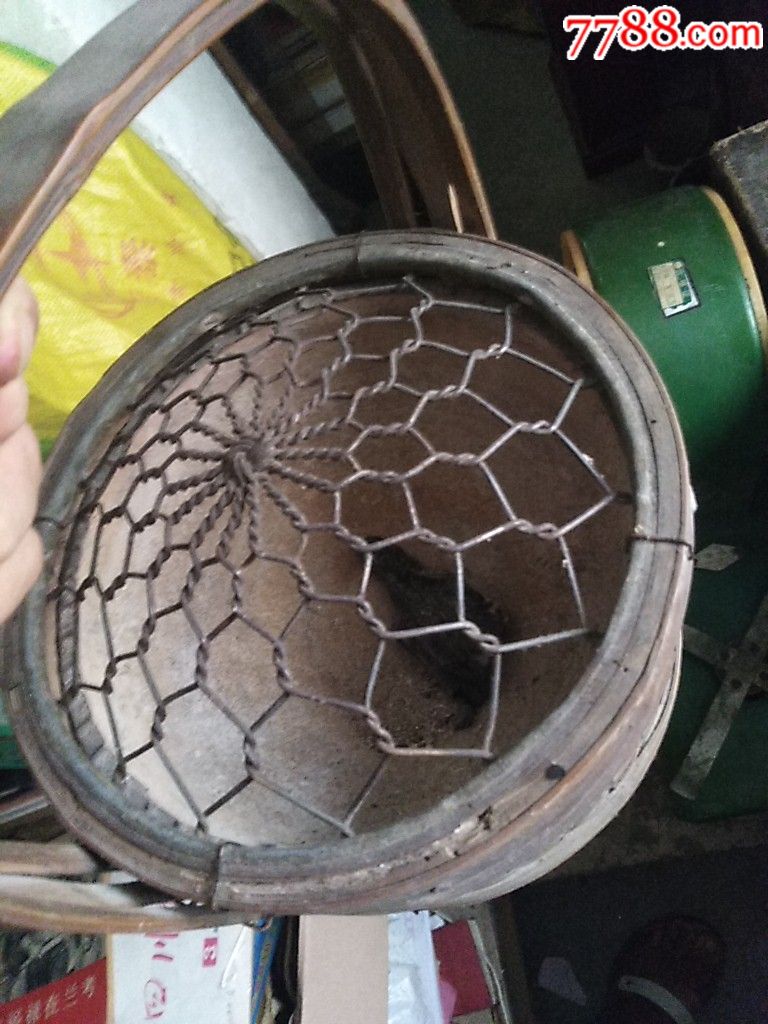 民俗老物件火盆烤火笼