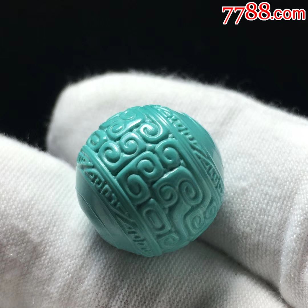 绿松石回纹珠