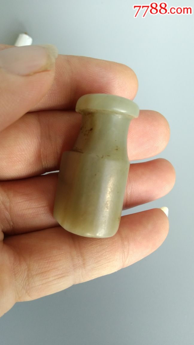 明代和田玉马蹄老烟嘴(一口价)