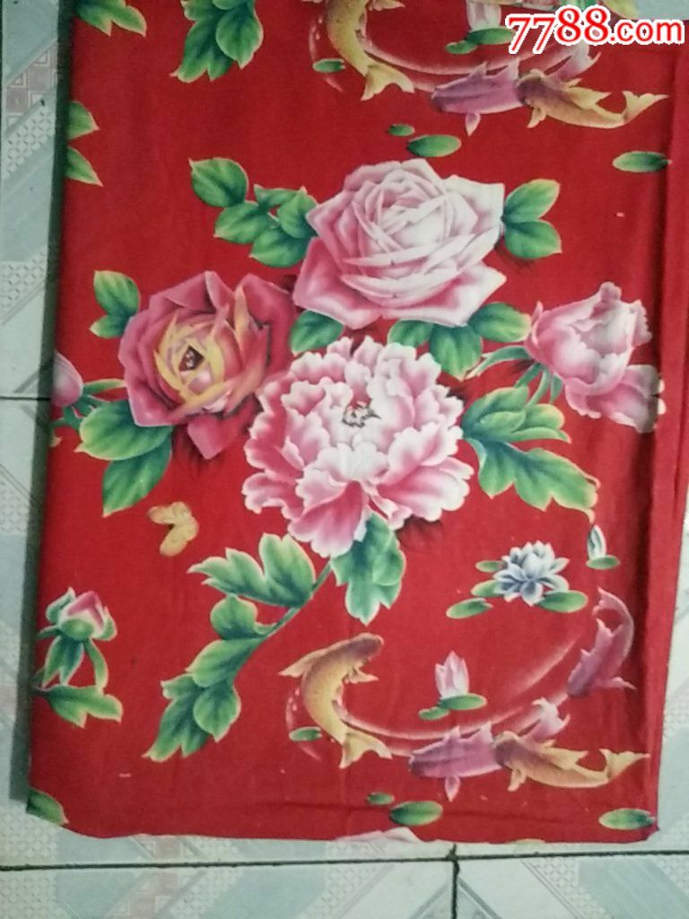 老式双人纯棉被面