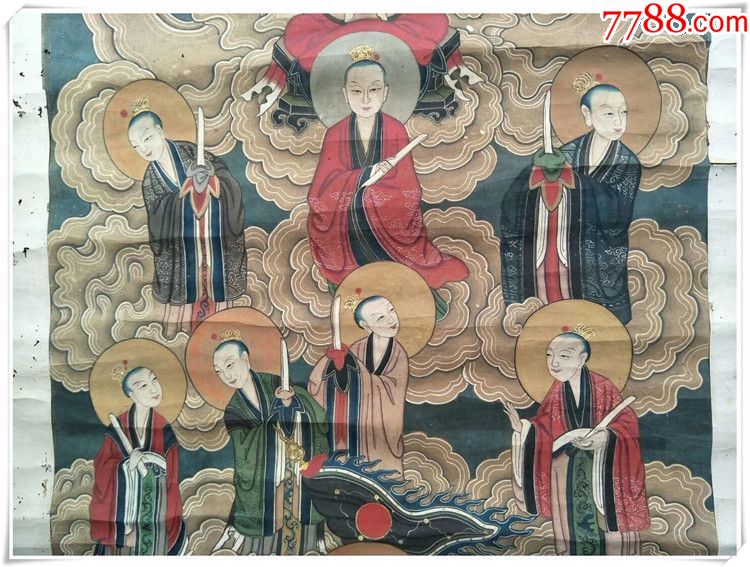 清代老字画-道教画神仙人物画-bz-438