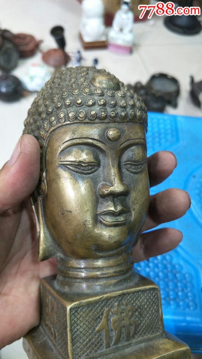仿品~如来佛头铜像~底款大印-se61366028-铜像/铜佛像