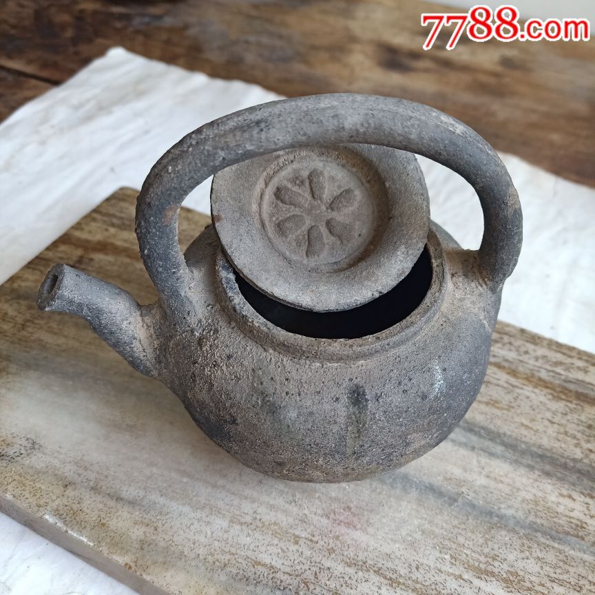 清代黑陶青砂器酒壶茶壶品相完整如图包老保真_价格168.