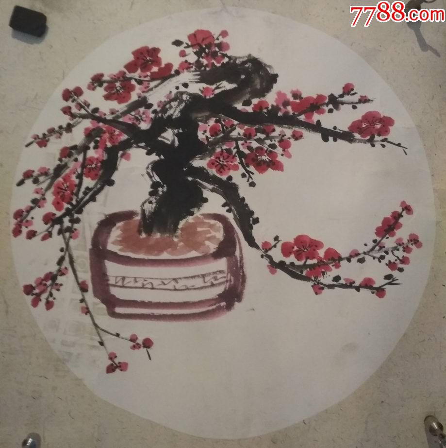 一副没名梅花卡纸画片