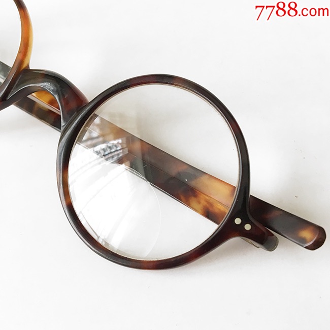 西洋古董眼镜1930年英国制戴帽材质民国书生圆框气质文艺造型