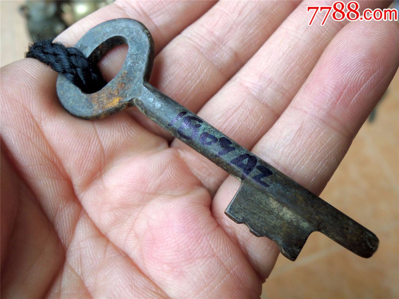 锁具收藏1809a2民国大号老式全铜钥匙71cm