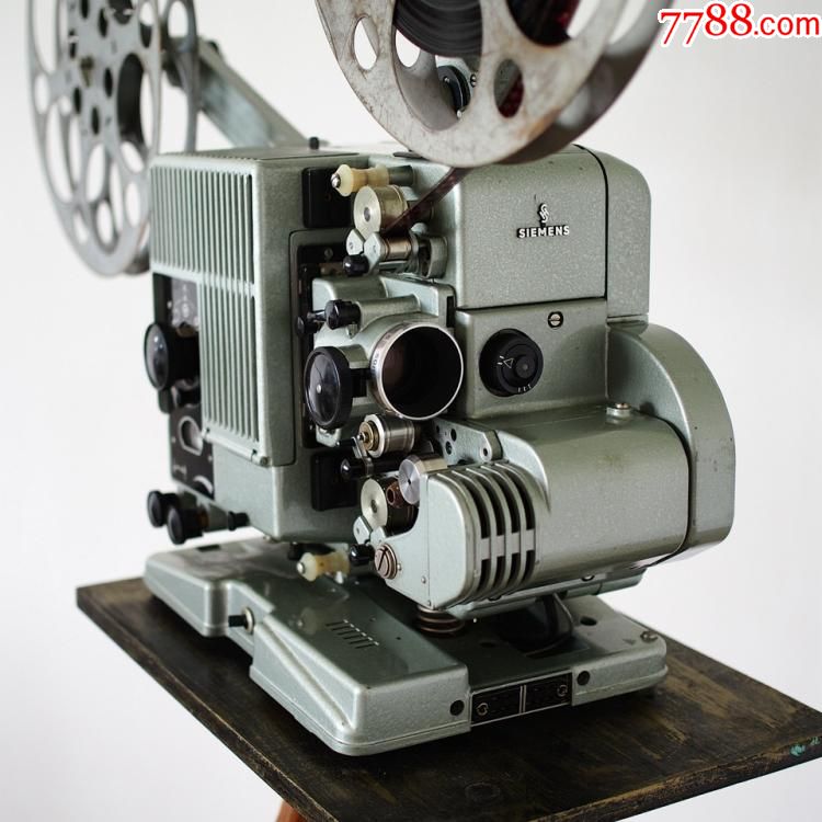 9品德国古董西门子siemens16毫米16mm老式电影机放映机带木脚架