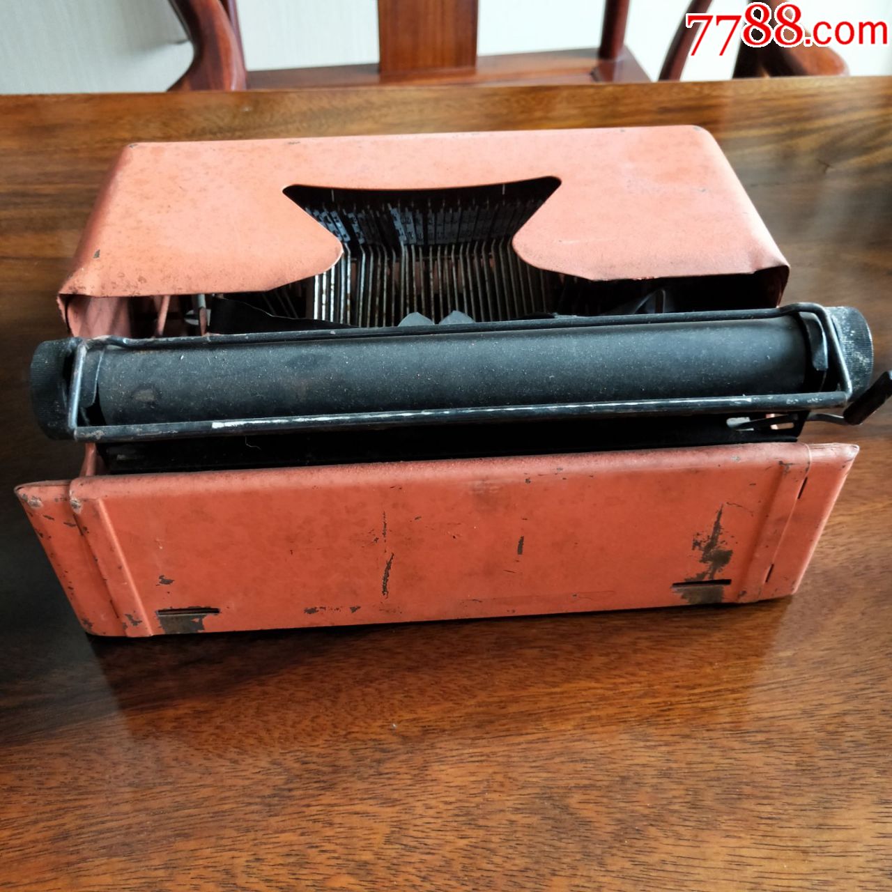 1930年代西洋古董铁皮玩具机械英文打字机TO