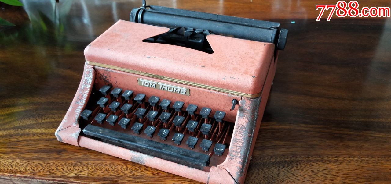 1930年代西洋古董铁皮玩具机械英文打字机TO