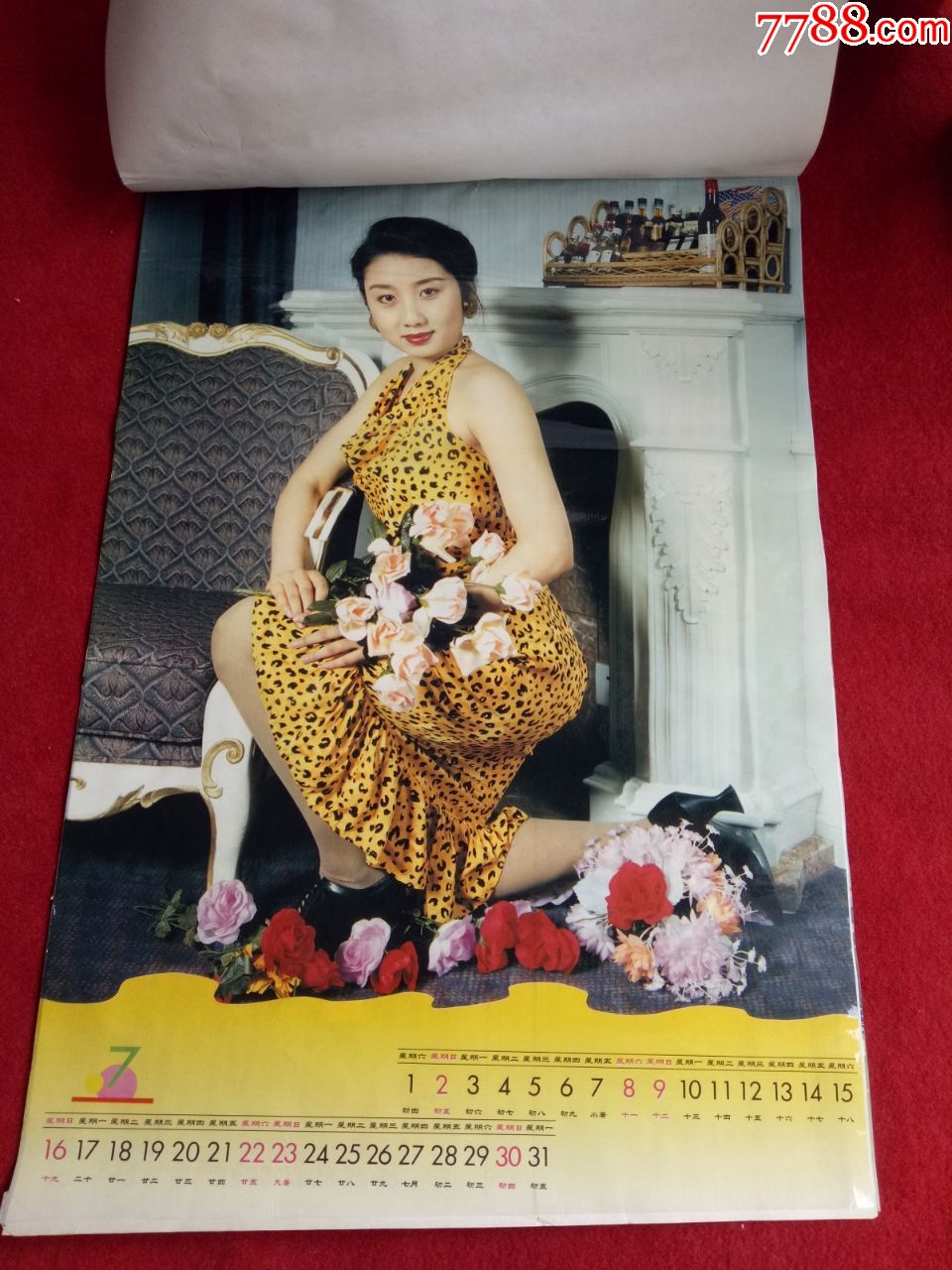 怀旧收藏挂历年历1995年《露露情美女摄影》12月全今日中国出版社