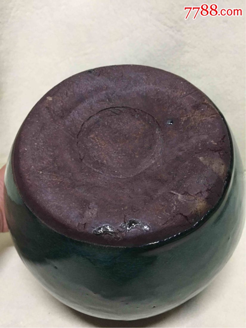 民国石湾窑绿釉罐老窑瓷器