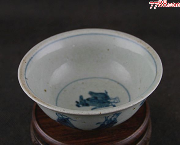 【现代工艺品】明*青花八仙人物图碗