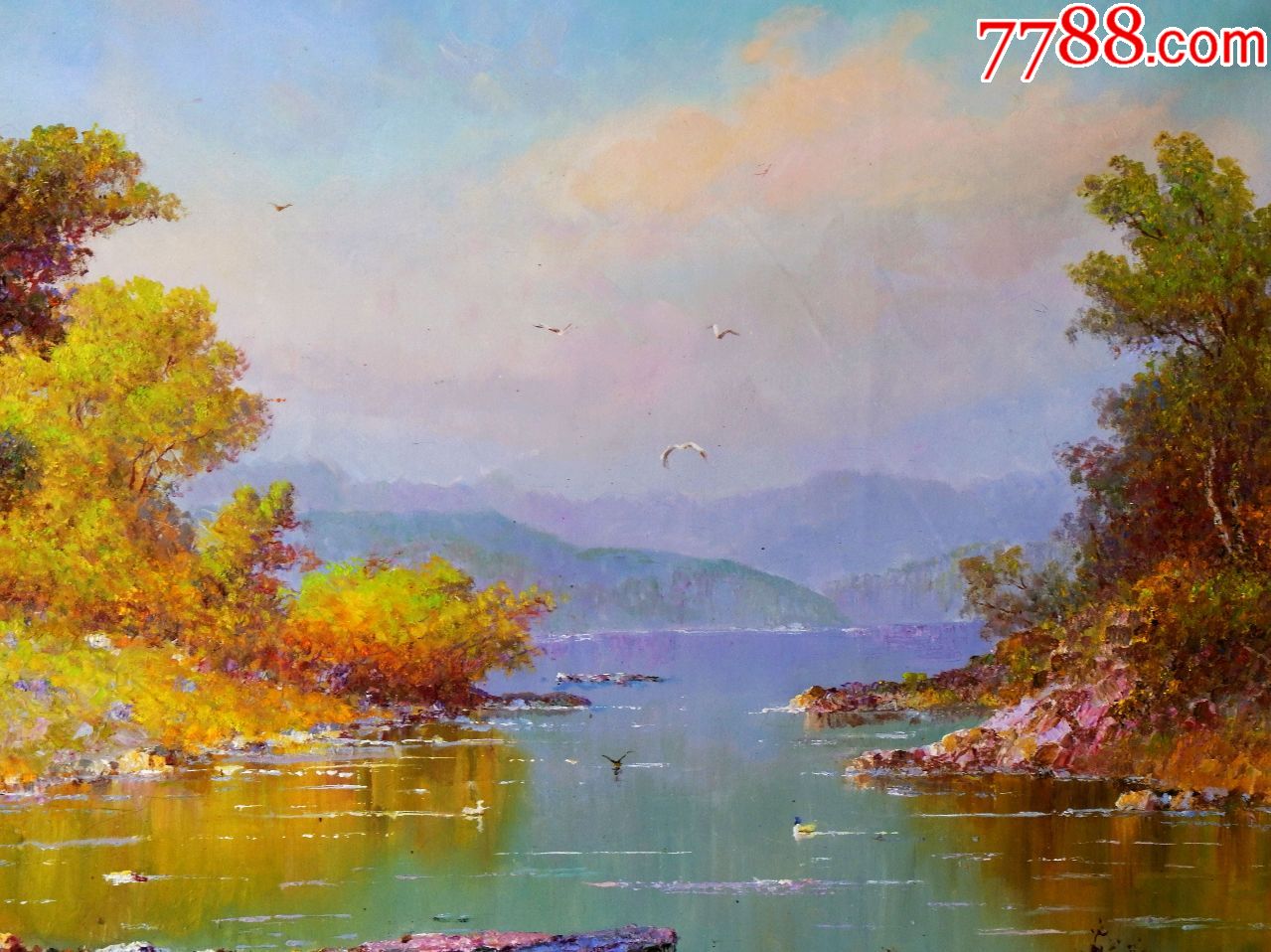 朝鲜油画朝鲜风景画朝鲜人民艺术家金正中