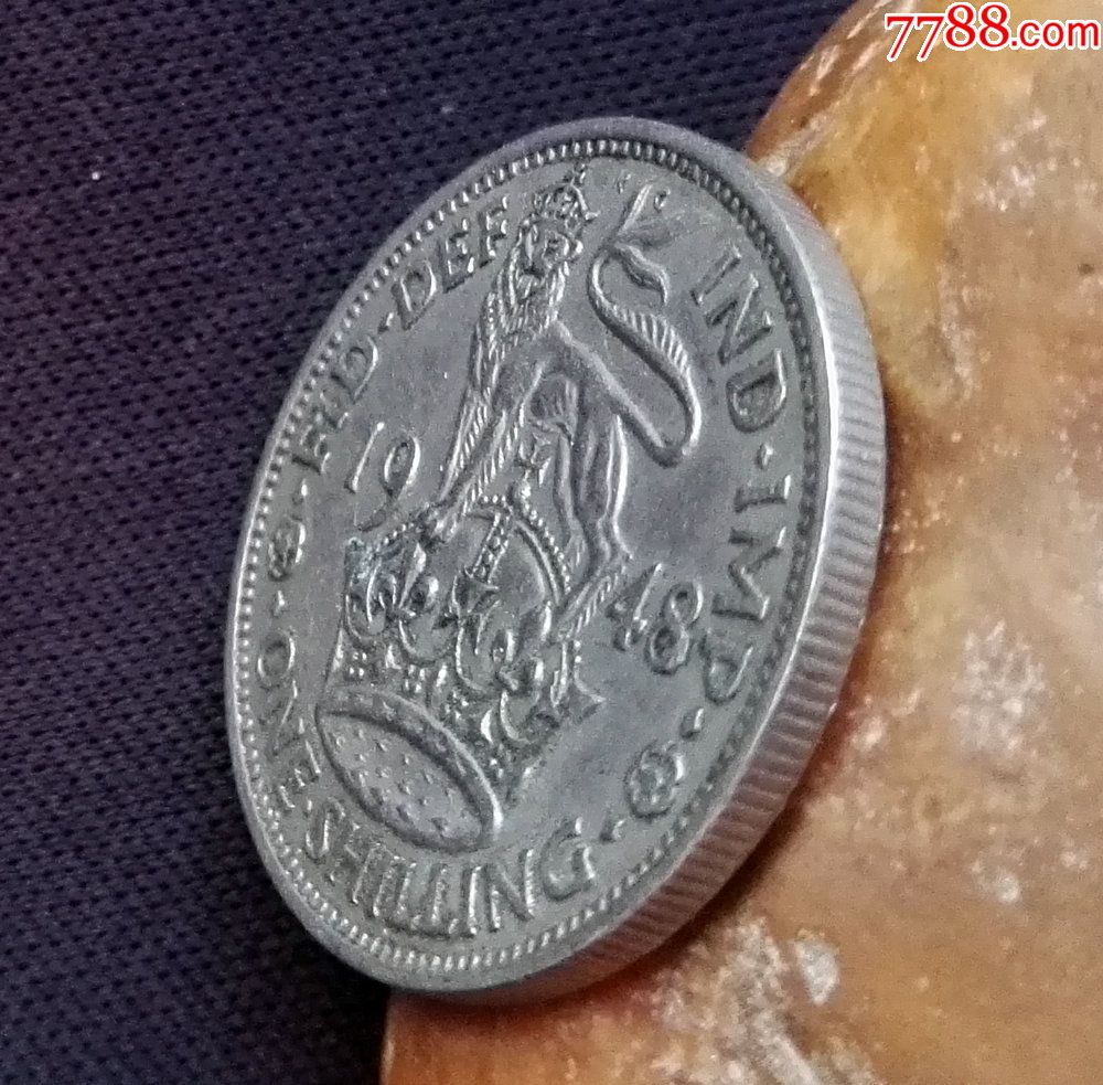 英国1948年1先令镍币23.5mm(终身保真,假一赔十)