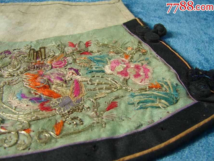 【老广西】稀见的清代.贵族衣服.衣饰刺绣金丝绣