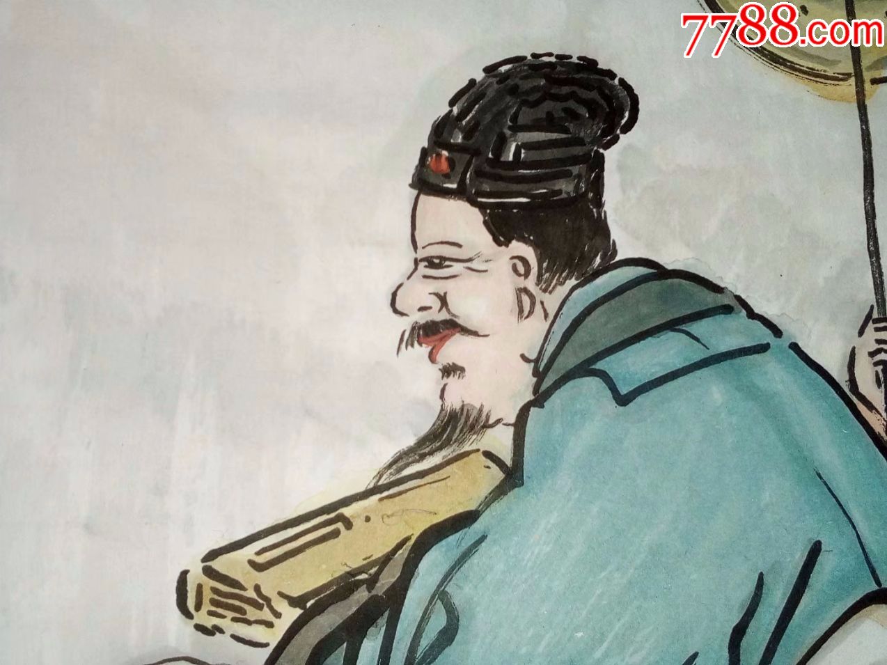 本地名家人物画国画,诸葛亮上出师表,好几十年的功底,保真包邮