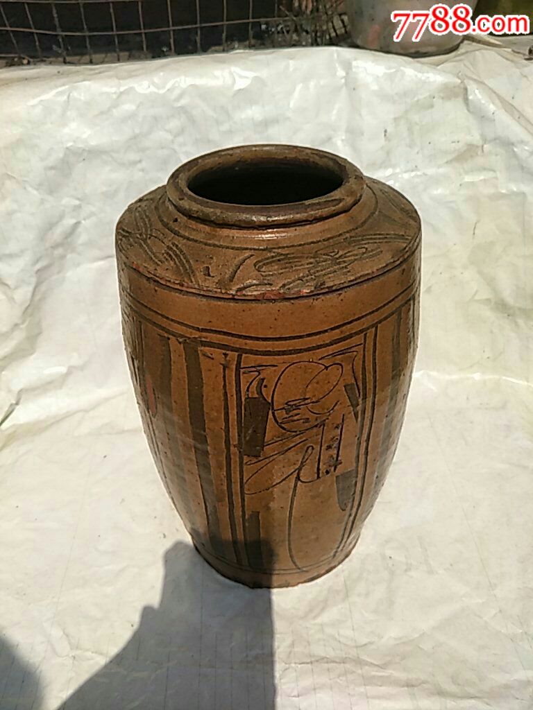 马口窑四仙人物罐-价格:100元-se62163573-其他陶器